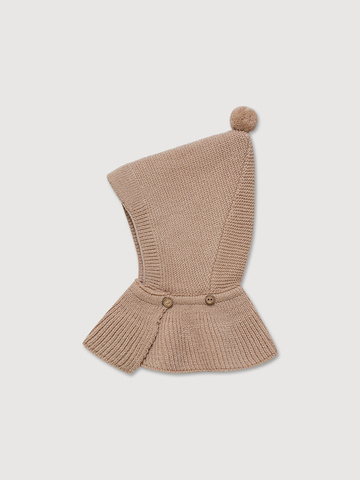 Чепчик с помпоном, Кофе