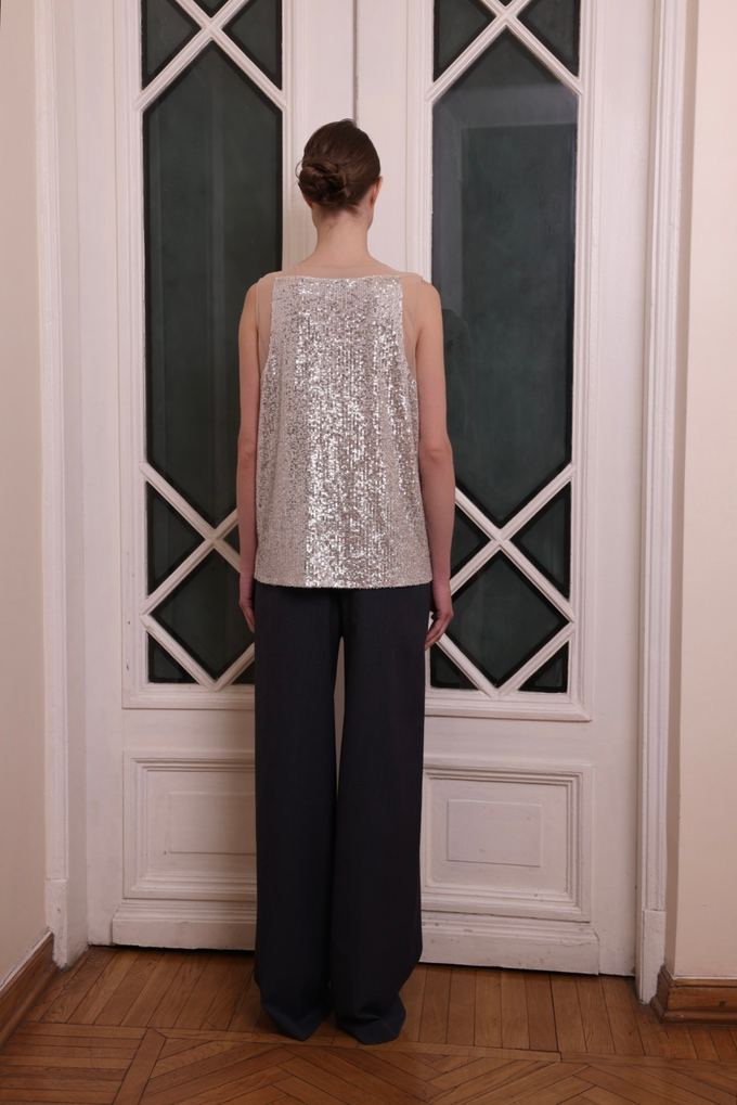 Топ с пайетками, разноцветный