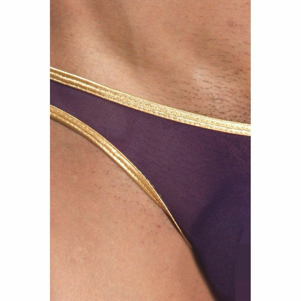 Мужские трусы слипы фиолетово-оранжевые Cosmos Colors L20POG