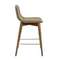 Барный стул Angel Cerda 4044, серая экокожа, орех