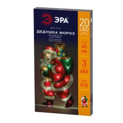 Светодиодная новогодняя фигура ЭРА ENGDS-16 Дед Мороз 20 LED 3*ААА