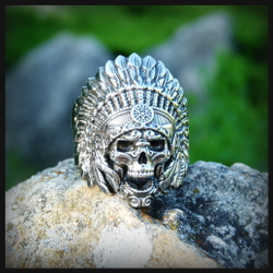 Кольцо мужское "Вождь" авторская работа , мельхиор