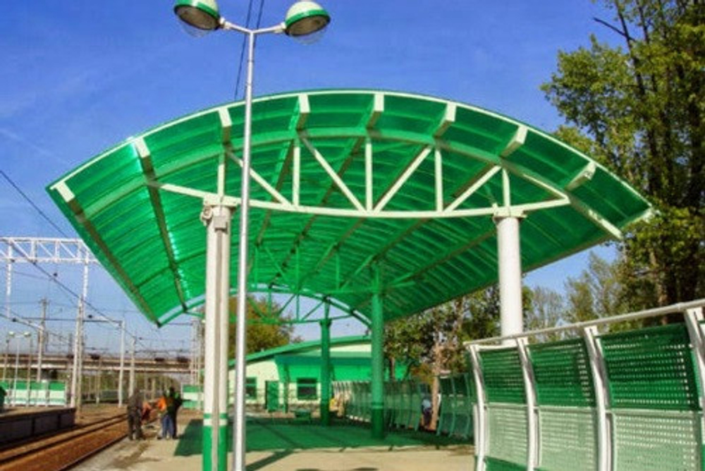 Поликарбонат сотовый Skyglass зеленый 10 мм 2,1х6 м