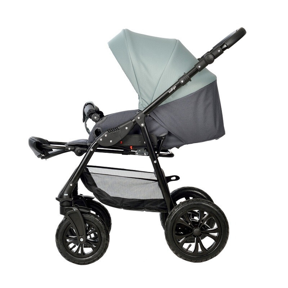 Детская коляска Indigo Charlotte Sity 2 в 1 Cs 02 т.серый+шалфей