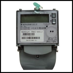 МЕРКУРИЙ 203.2 T RBO Счетчик однофазный многотарифный. 2015 г.в. Новый, в заводской запечатанной упаковке.ПОВЕРКА ДО 2031г.