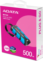Внешний SSD USB 3.2 Gen 2 Type-C ADATA SC740 500 ГБ