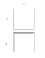 Стол обеденный ламинированный Nardi Piave 80, табак