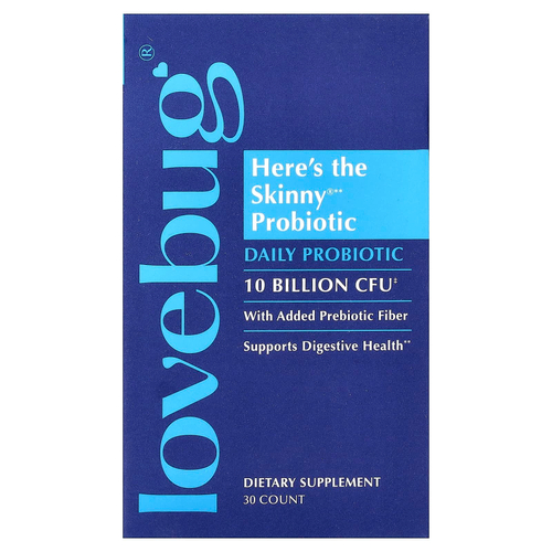 LoveBug Probiotics, Here's The Skinny®, пробиотик, 30 таблеток