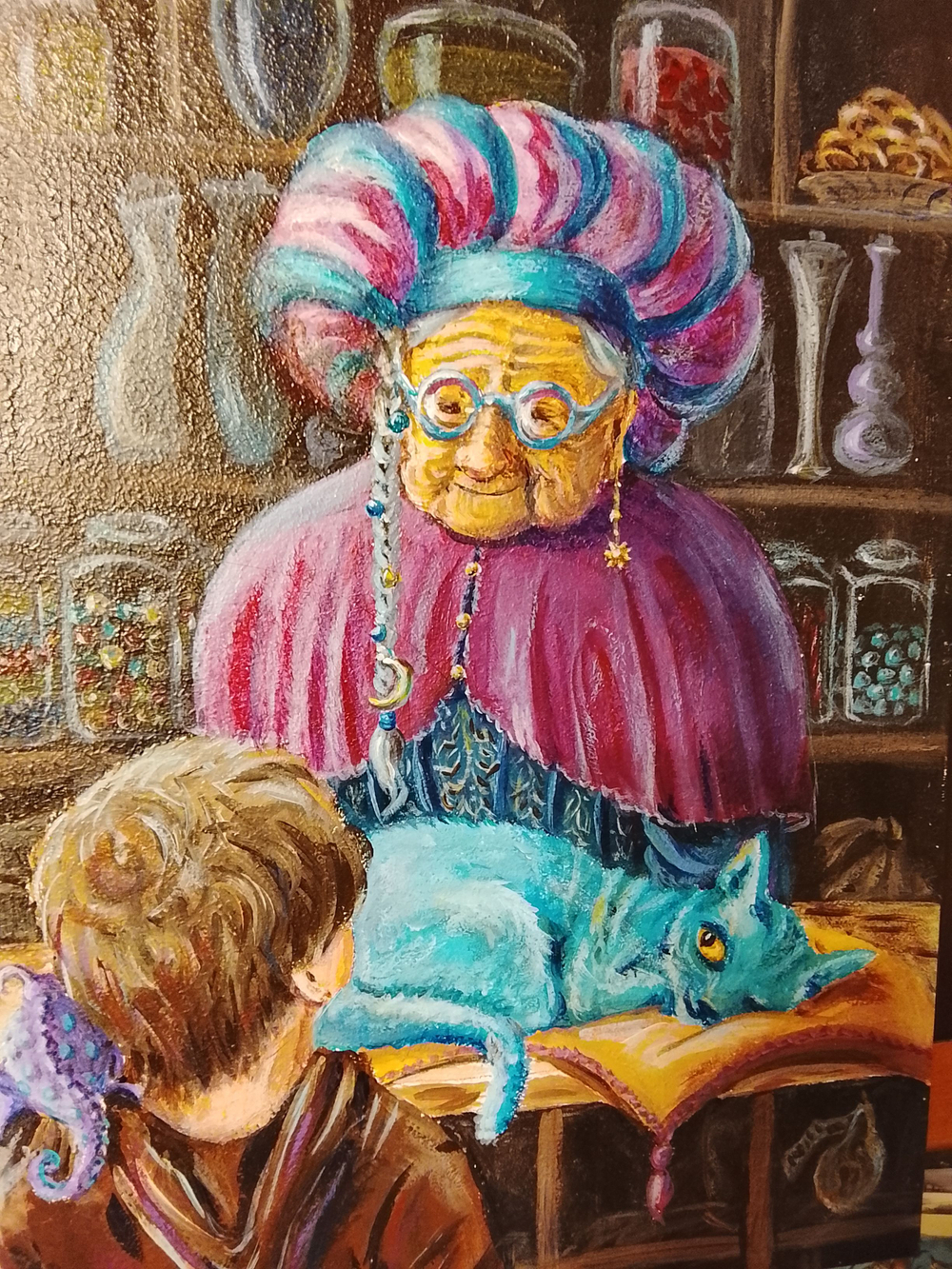 Картина "Айва", натюрморт. 30 см на 30 см. Акрил на картоне. Авторская живопись, оригинал.