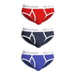 Набор мужских трусов брифов 3в1 (красный, синий, темно-синий) Sergio Dallini SDK2940-4