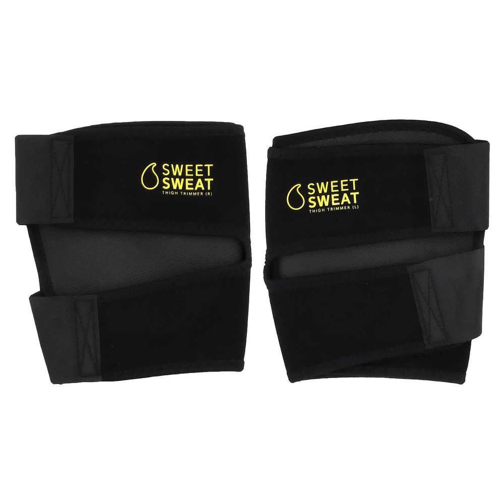 Sports Research, Sweet Sweat®, триммеры для бедер, средний размер, черный и желтый, 1 пара