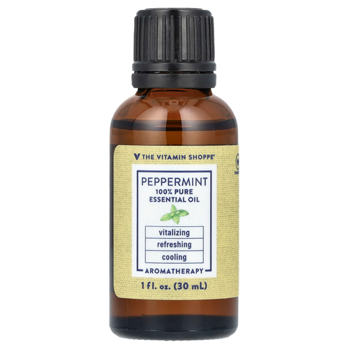 The Vitamin Shoppe, 100% чистое эфирное масло, перечная мята, 30 мл (1 жидк. унц.)