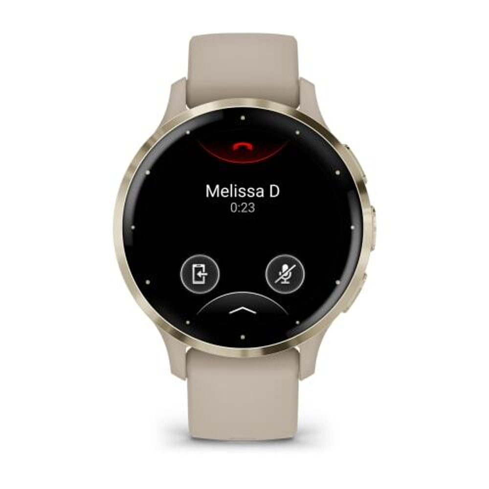 Часы Garmin Venu 3s цвета "французский серый" с золотистым безелем, 010-02785-02