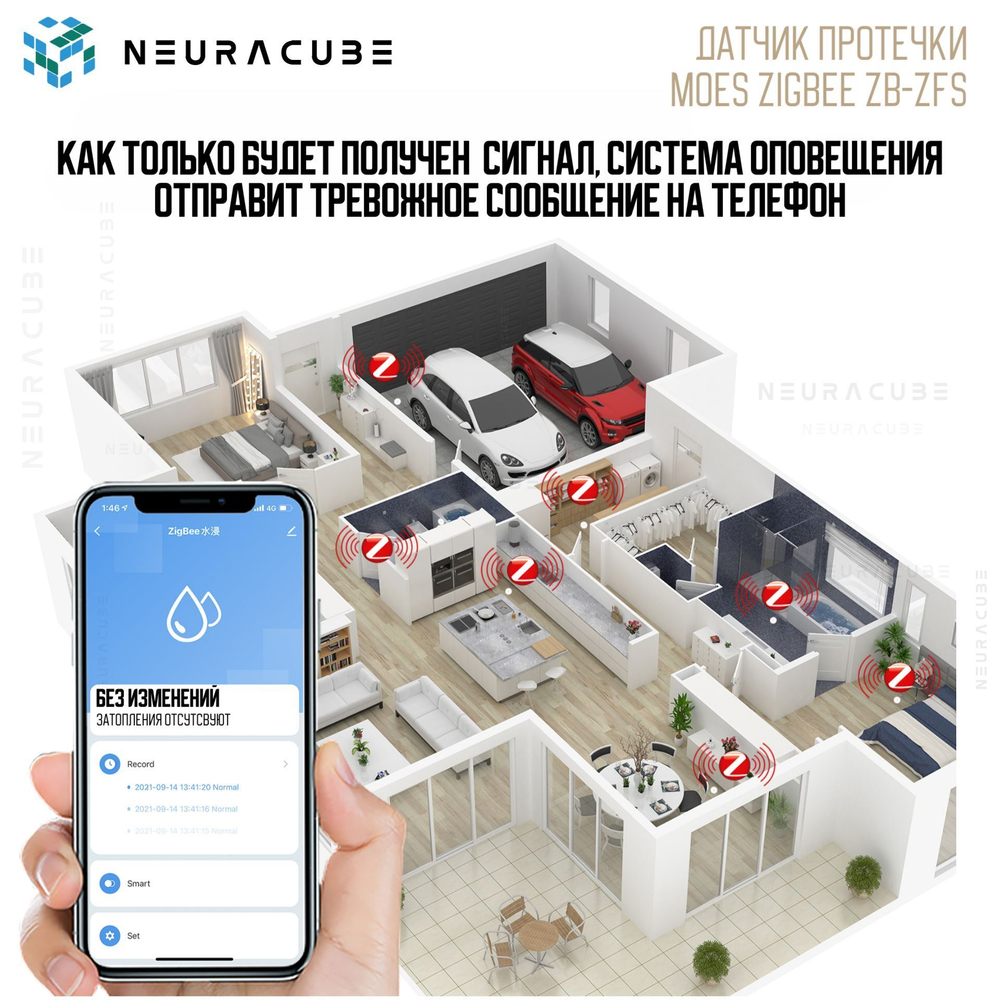 Zigbee датчик протечки воды MOES
