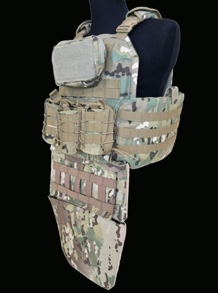 Жилет М1 + напашник, живот + защитные вставки СВМПЭ Бр1, С2