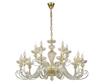 Подвесная люстра 15*E14 8620+5/C mat.soft gold clear золото ANNETTE Newport