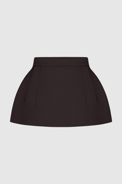 Баска винного цвета из костюмной ткани