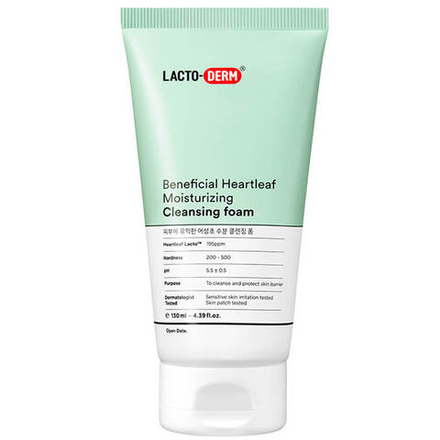 Пенка для умывания с пробиотиками и хауттюйнией Lactoderm beneficial heartleaf moisturizing cleansing foam, 130мл