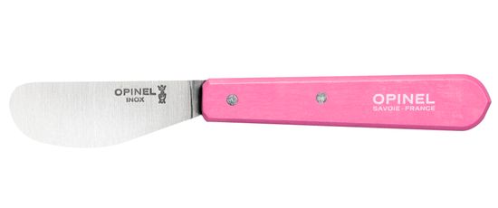 Нож для масла Opinel №117, деревянная рукоять, блистер, нержавеющая сталь, розовый, 002039