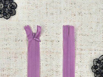 Молния потайная, L 50 см, светло-лиловый