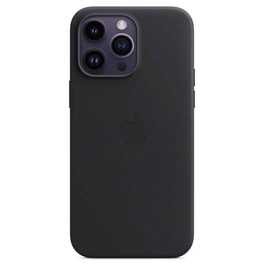Кожаный чехол с поддержкой MagSafe Apple Leather Case для iPhone 14 Pro Max, Midnight (Темная ночь)