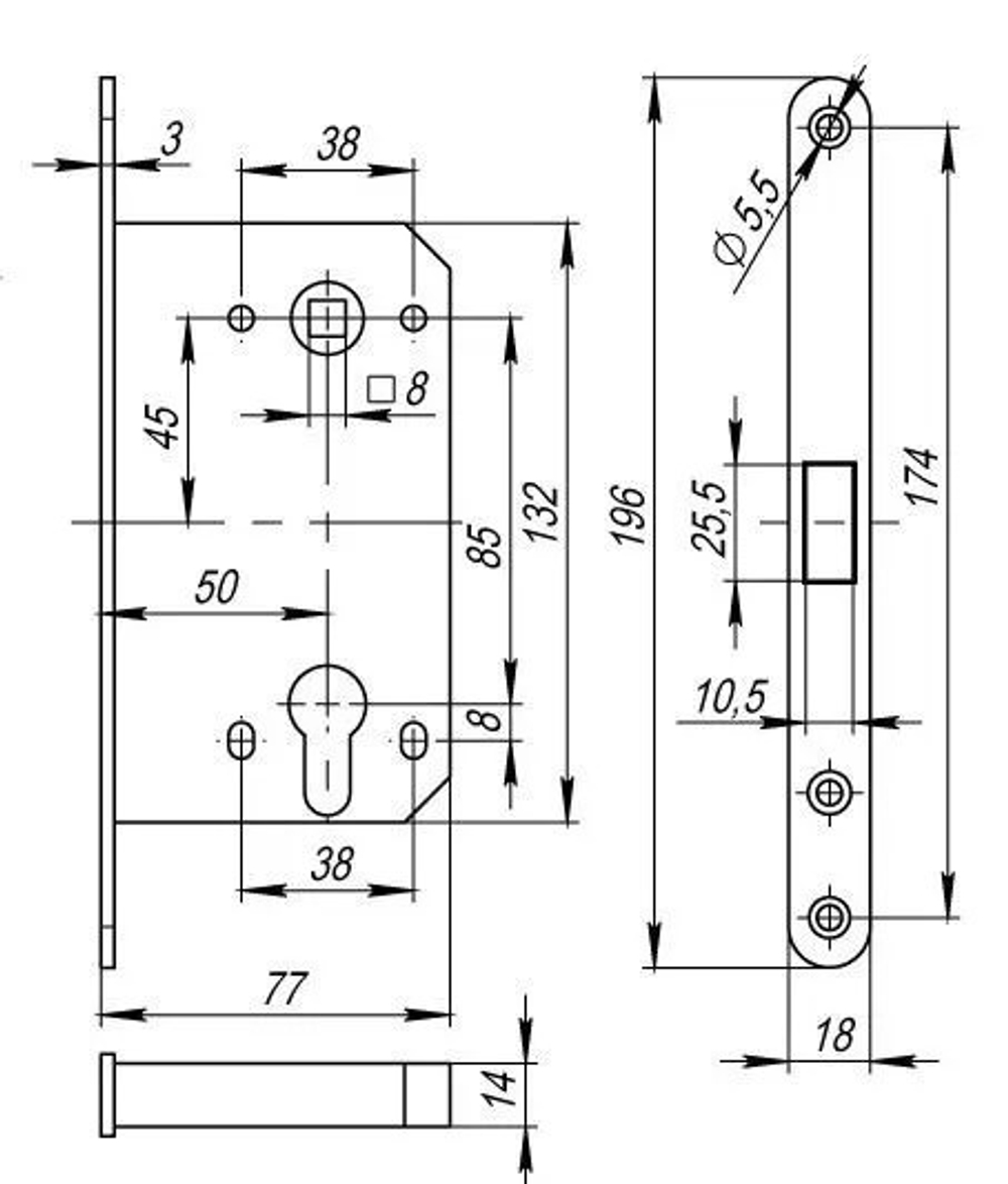 Магнитная защелка RUCETTI RM1895 BL
