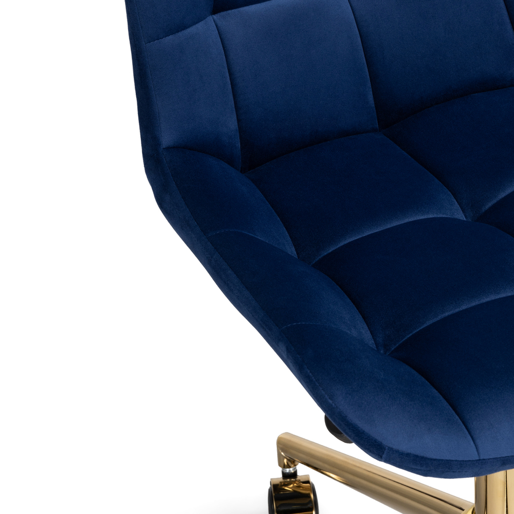Офисное кресло Woodville Честер синий, золото