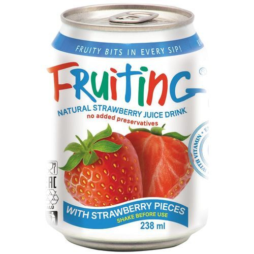 Напиток клубничный Fruiting с кусочками клубники, 238 мл