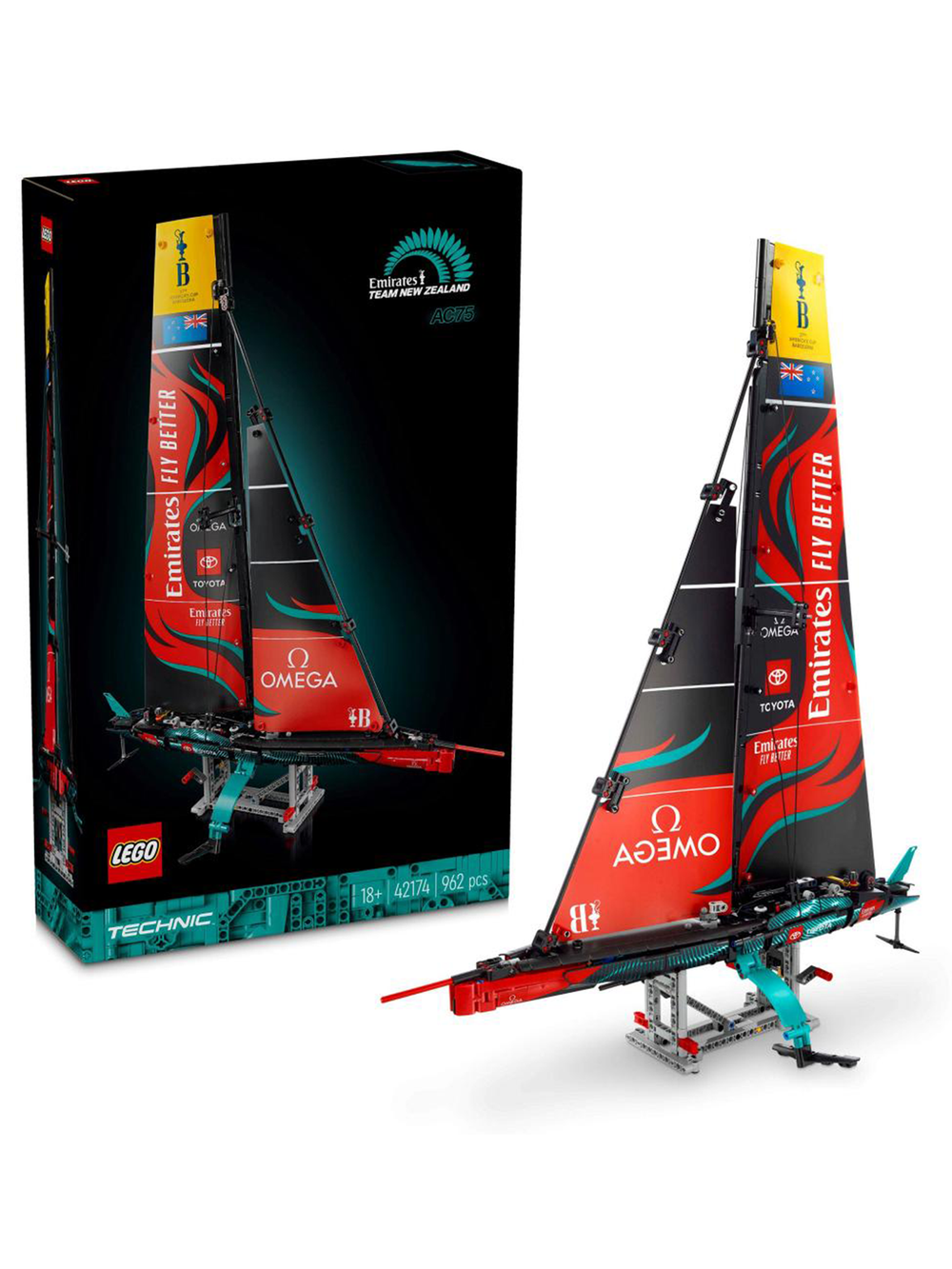 LEGO Technic 42174 лего Спортивная яхта Emirates, конструктор моторная яхта с деталями, коллекционная модель, оригинал LEGO 42174_УЦЕНКА