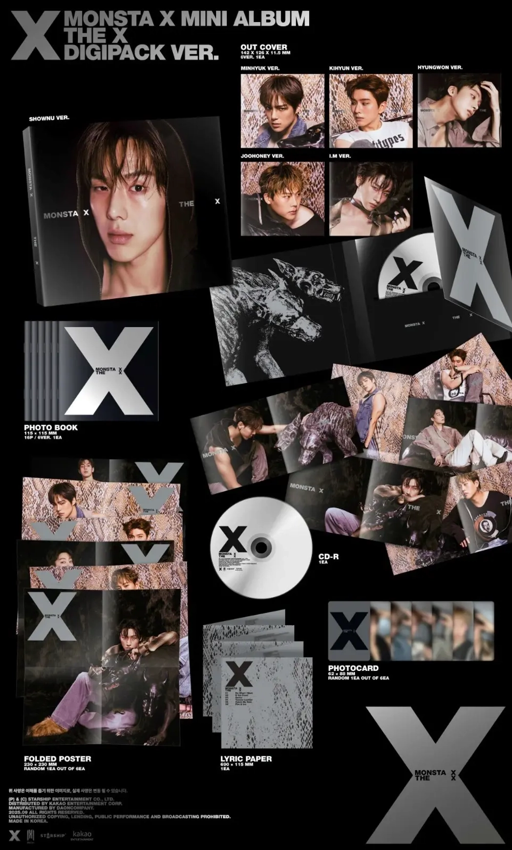 Альбом MONSTA X - THE X [Digipack ver.] (Кихён)