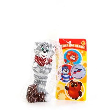 ИГРУШКА ДЛЯ ВАННЫ "КАПИТОШКА" КОТ МАТРОСКИН, ПИЩАЛКА В СЕТКЕ