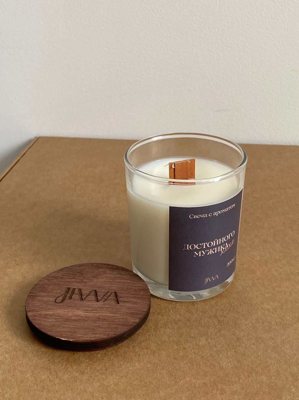 Свеча натуральная ароматическая JIWA 200 мл - "Достойного мужика"