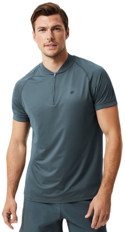 Мужское теннисное поло Björn Borg Ace Performance Zip Polo - зеленый