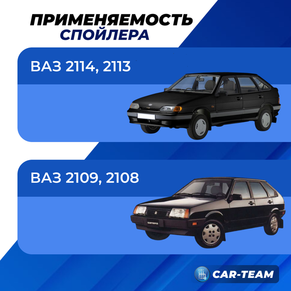 Спойлер крышки багажника FOHA на ВАЗ 2108, 2109, 2113, 2114 (неокрашенный)