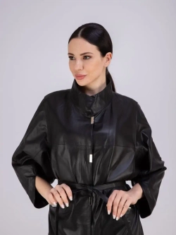 Плащ женский кожаный длинный Турция