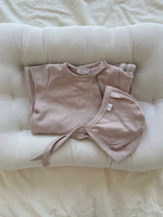 Слип в рубчик на молнии, Бежевый