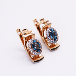 Серьги с London топазом