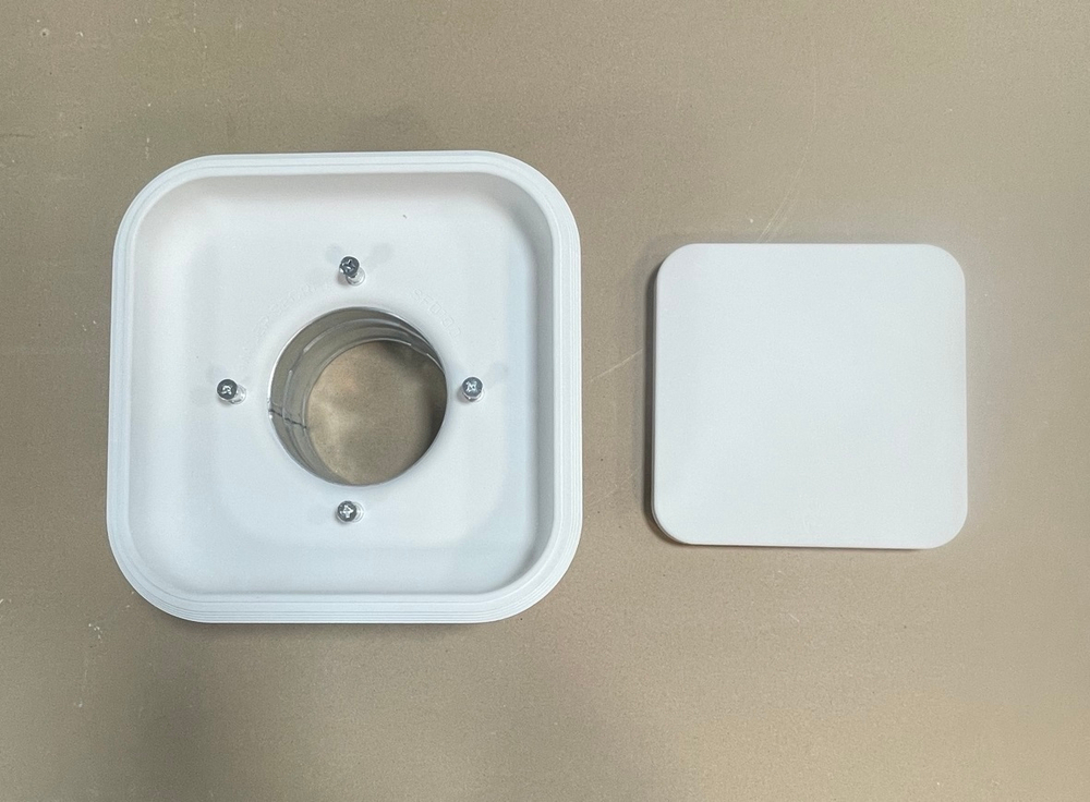 Диффузор под покраску скрытого монтажа SECRET SOFT FRAME 125/150 с приточно-вытяжным вентилятором