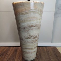 Раковина напольная из оникса Yellow ON-01346 (45*45*90 см)