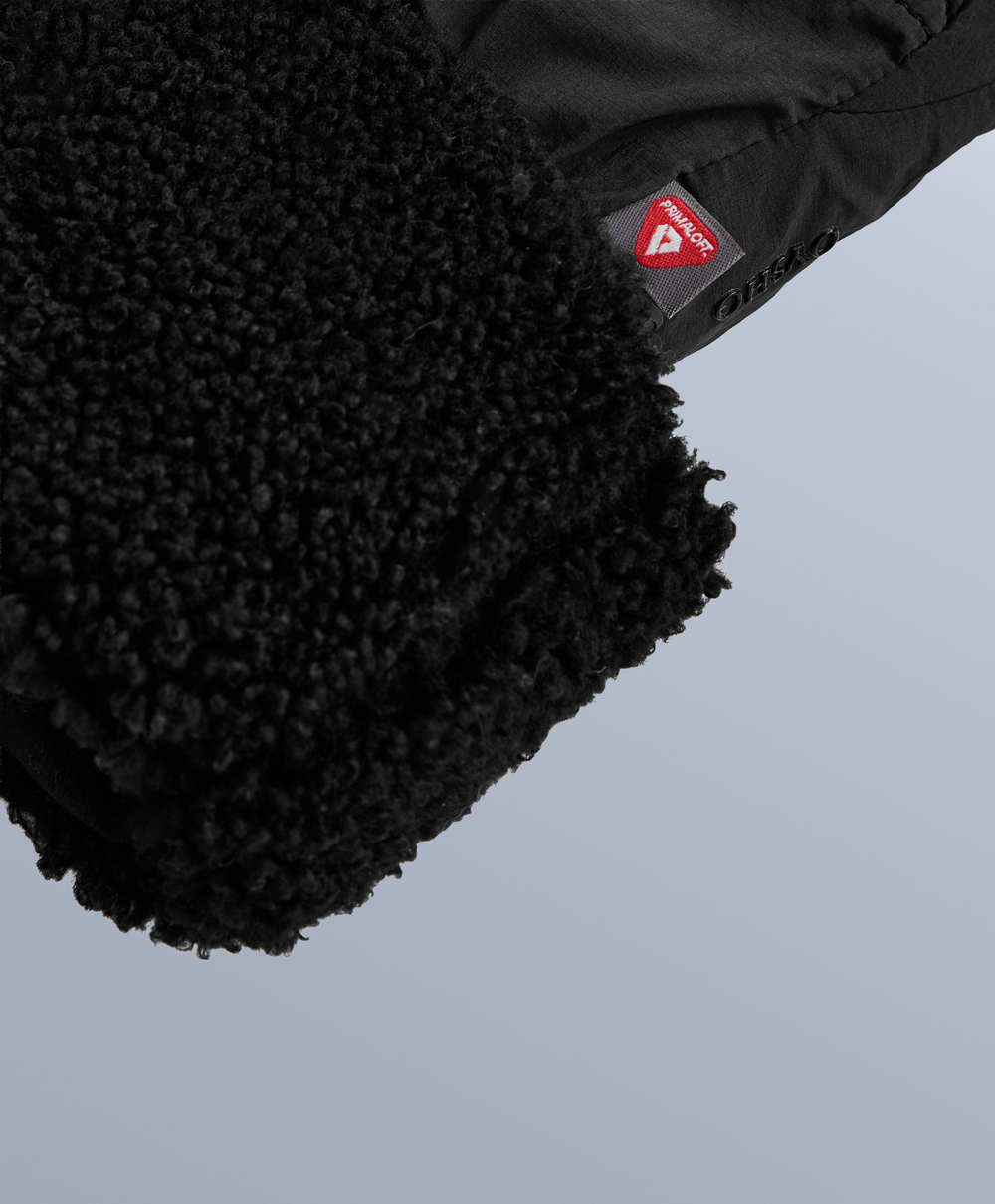 Oysho Варежки из искусственной овчины с наполнителем, черный