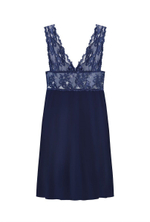 Соблазнительная сорочка Bona с кружевным лифом (Размер: XXXL) (Цвет: темно-синий)