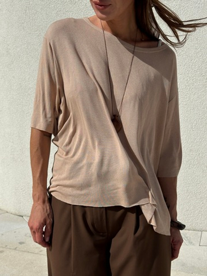 Футболка трикотаж (бежевый)