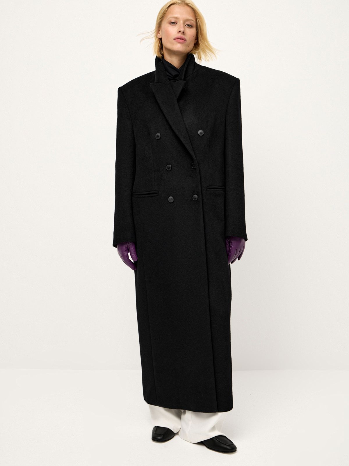 Statement-пальто dark black