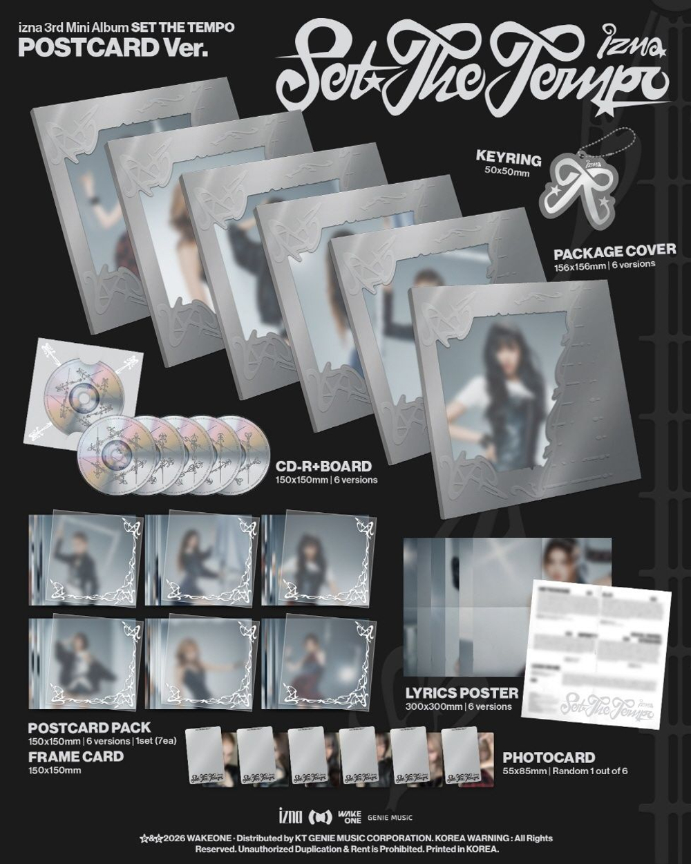 Альбом izna - SET THE TEMPO 3rd Mini Album POSTCARD RANDOM Version