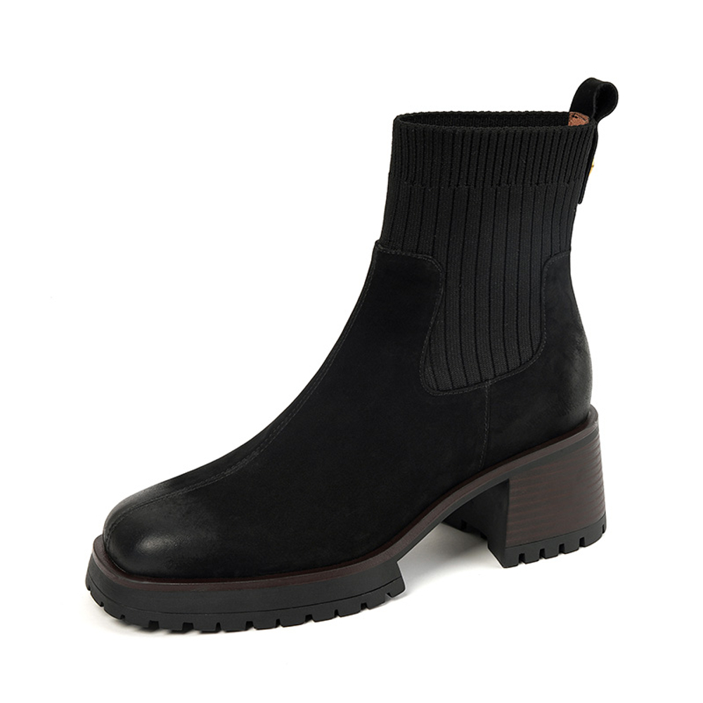 VENTIMONO Stretch & Sock Boots Women"s Black/Brown