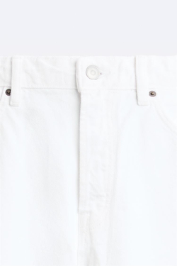 ZARA ДЖИНСЫ STRAIGHT-LEG, ЖЕЛТОВАТО-БЕЛЫЙ
