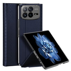 Чехол синего цвета с премиальной искусственной кожи от Dux Ducis для Xiaomi Mix Fold 4, серия Bril Series Case