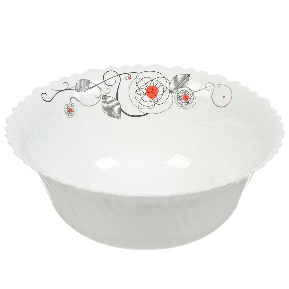 Салатник стеклокерам, кругл, 7 шт, 6х17.5,22.5 см, Рапсодия, Daniks, 292676