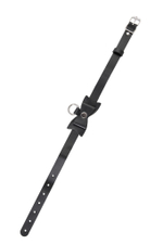 Черный чокер-ошейник с бабочкой и колечком