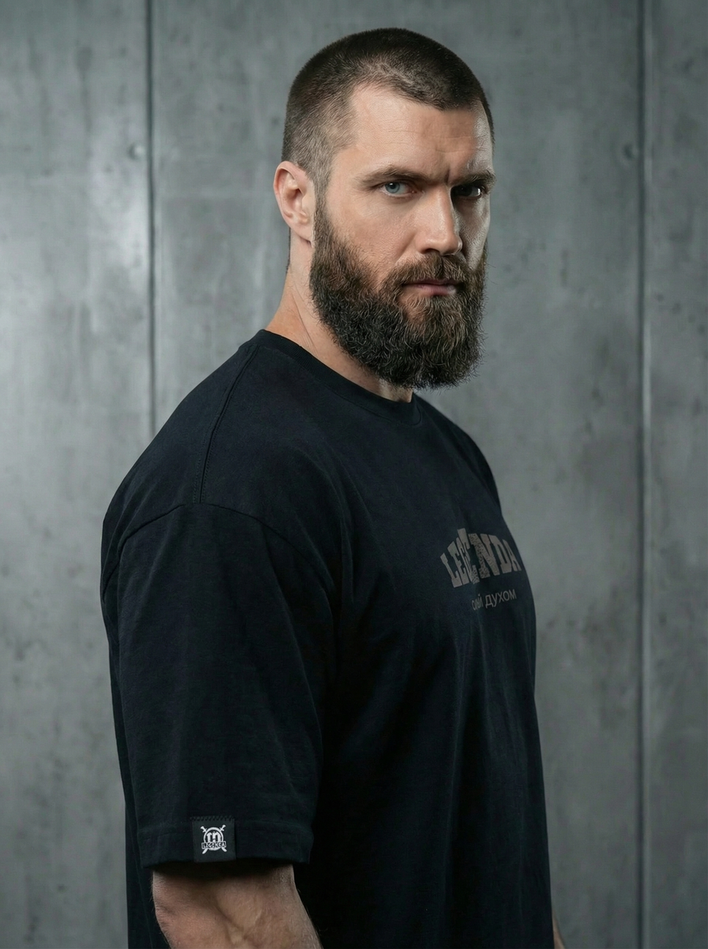 Футболка оверсайз хлопковая черная Legenda Клятва